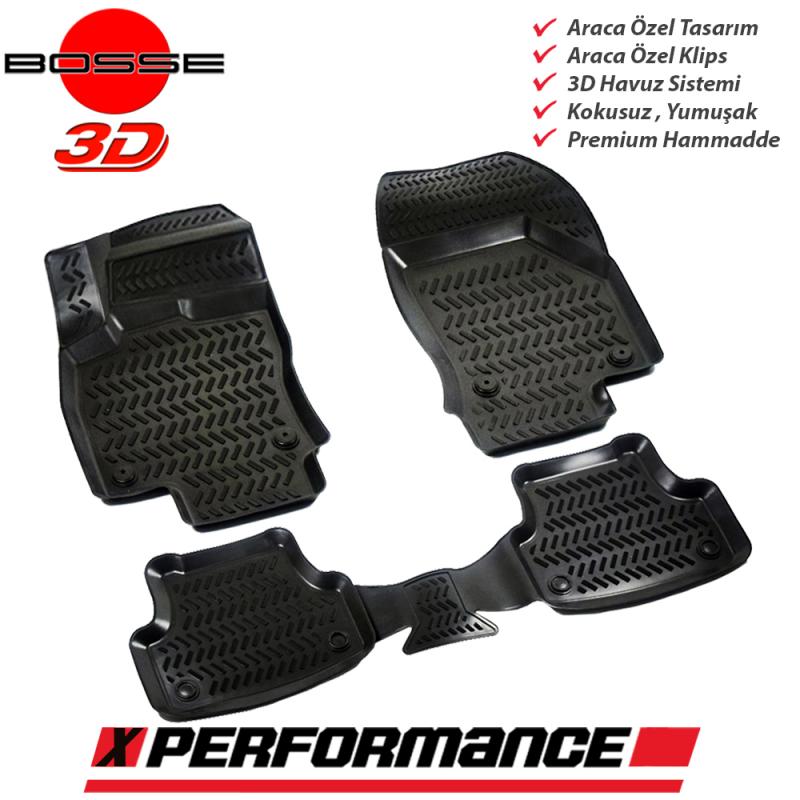 Seat Leon Paspas 3D Havuzlu Manuel Vites 2021 2023 BOSSE XSerisi Paspas