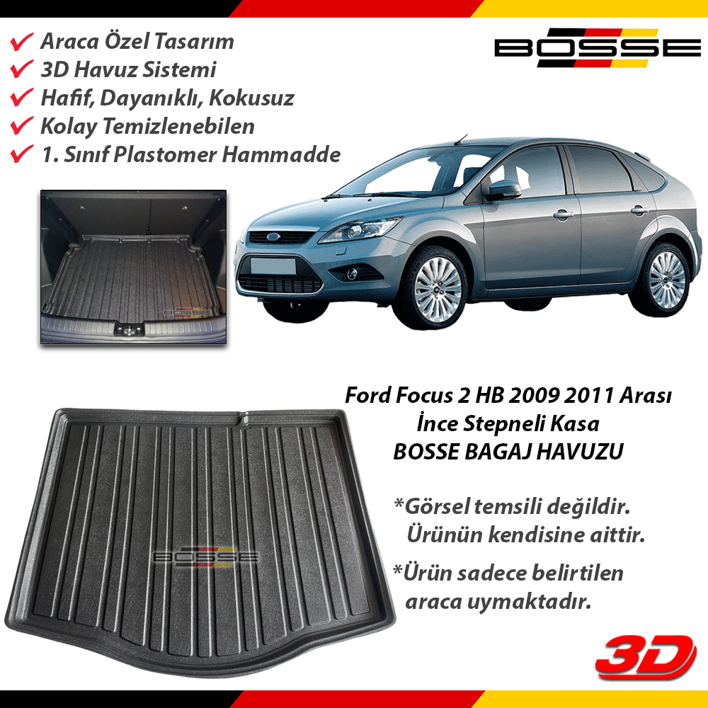 Ford Focus 2 Bagaj Havuzu HB İnce Stepneli 2009 2011 BOSSE