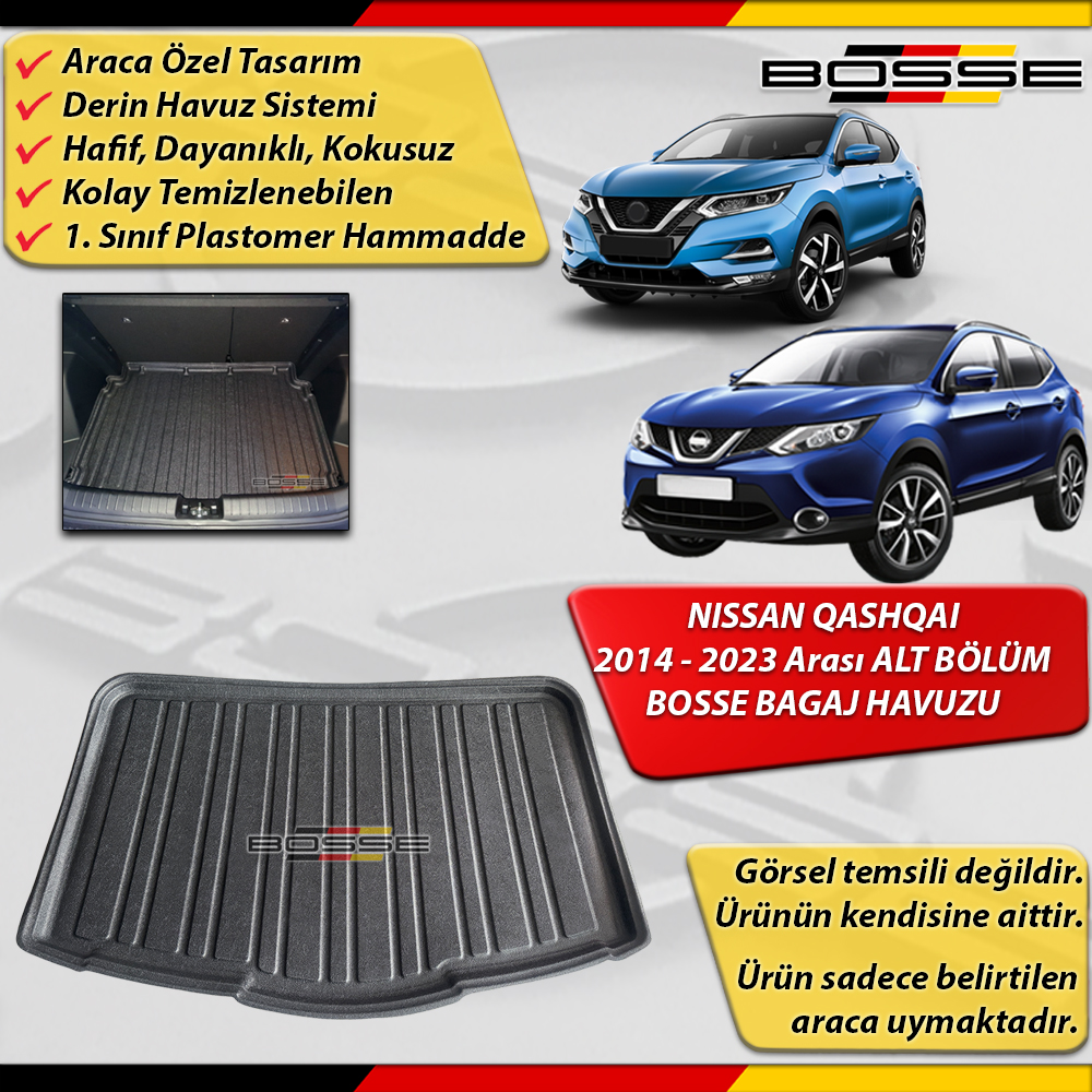 Nissan Qashqai Bagaj Havuzu ALT Bagaj 2014 2023 BOSSE