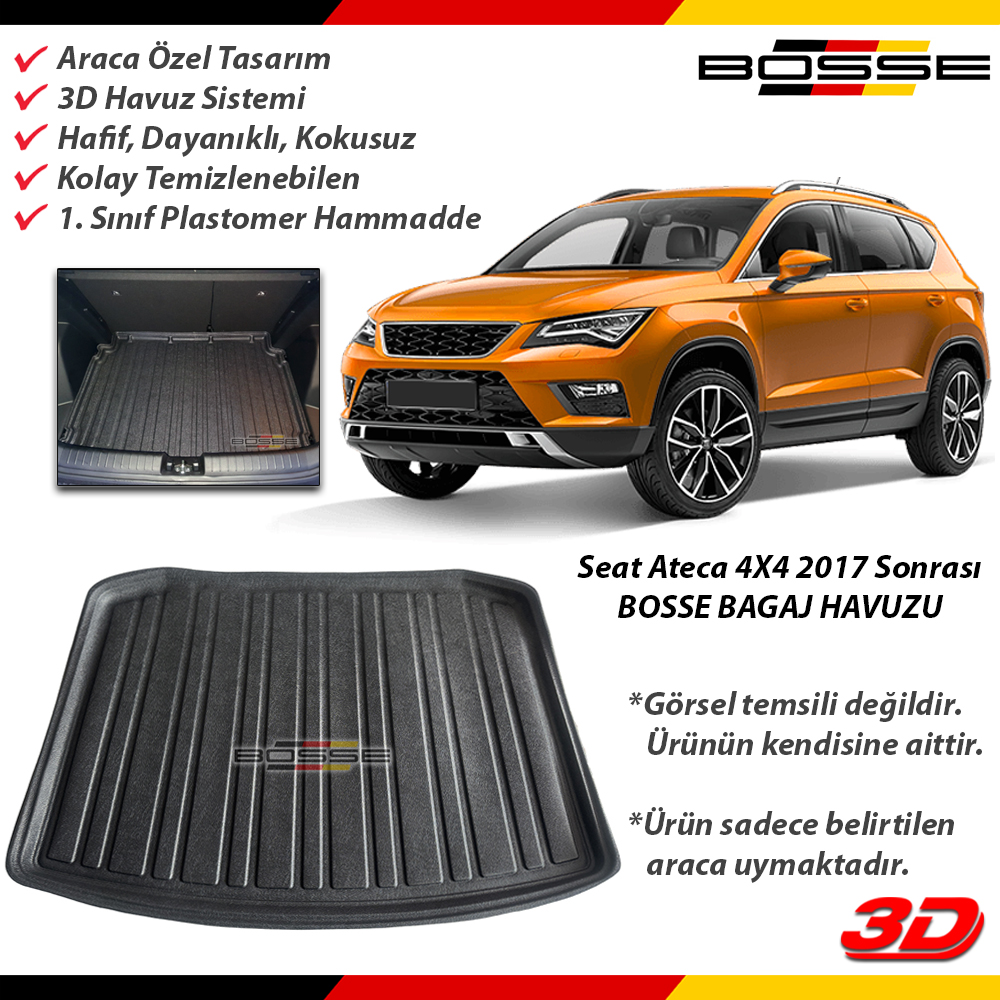 Seat Ateca Bagaj Havuzu 4X4 2017 2024 BOSSE