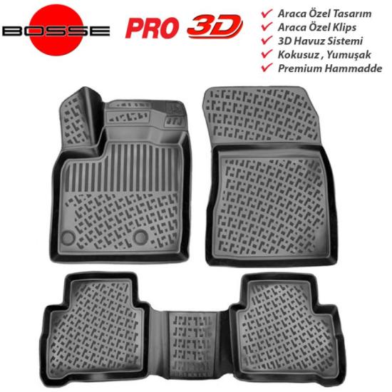 Vw Caddy Paspas Araca Özel 2016- 3D Havuzlu Paspas BOSSE PRO