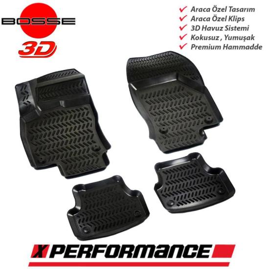 Audi A3 Paspas HB SEDAN 3D Havuzlu 2013-2019 BOSSE XSerisi Paspas