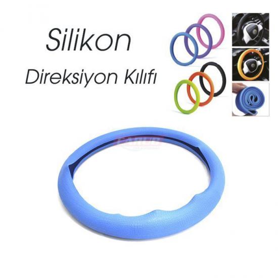 Direksiyon Kılıfı Silikonlu Mavi