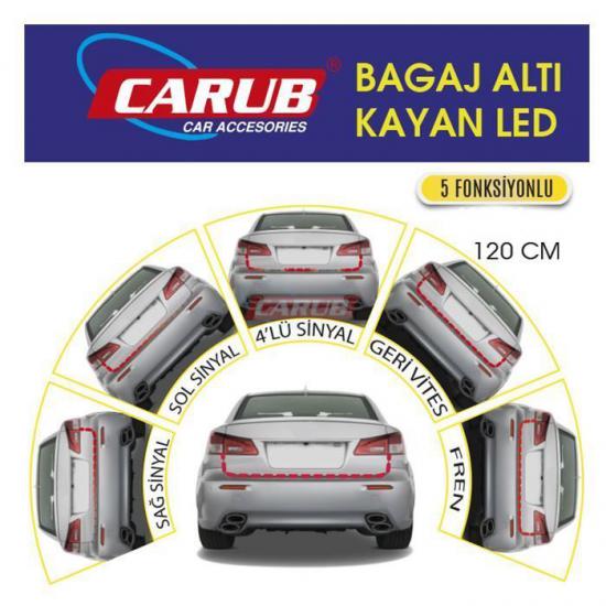 Oto Bagaj Altı Arka Kayan Led 5 Fonk 120cm 12 Volt