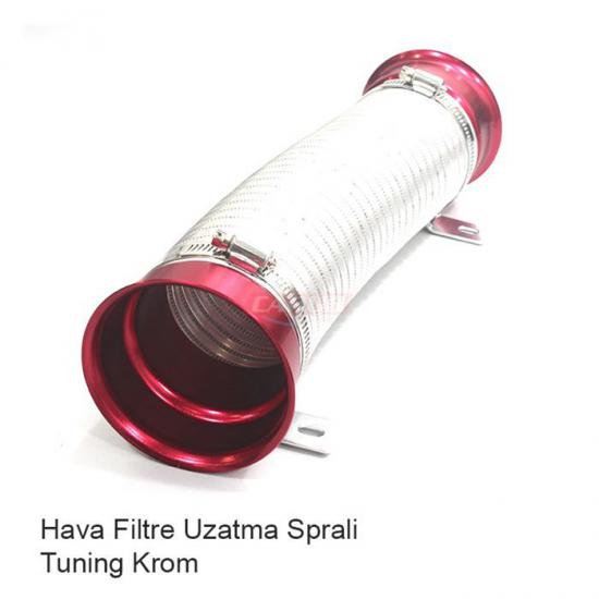 Oto Hava Filtre Uzatma Sprali Tuning Krom Adet