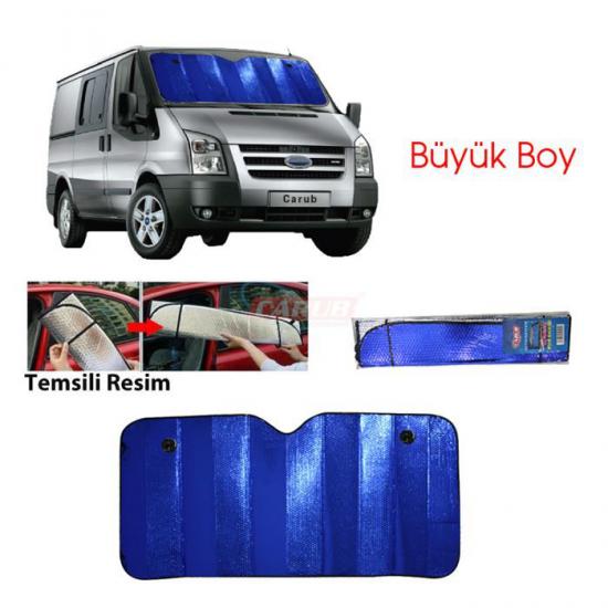 Güneşlik Perde Büyük Boy Ön Mavi