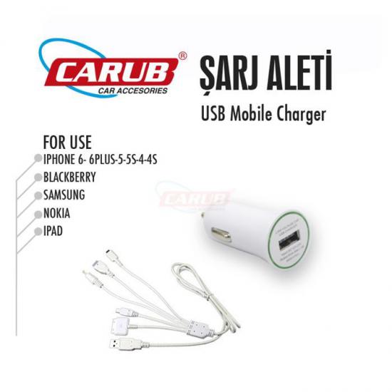 Cep telefonu ve Tablet Araç Çakmak Şarjı 12- 24 Volt Uyumlu NT00021