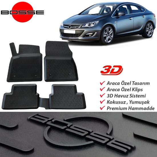 Opel Astra J Paspas 3D Havuzlu Sedan 2011 2021 BOSSE Paspas
