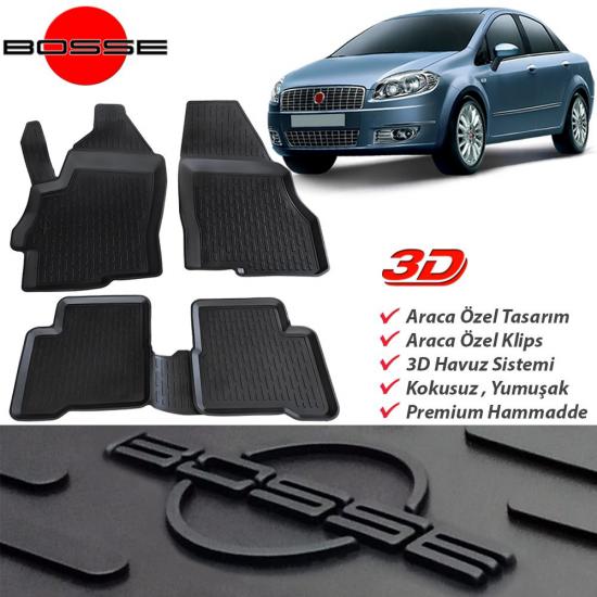 Fiat Linea Paspas Paspas 3D Havuzlu 2007 2017 BOSSE Paspas