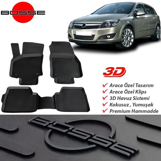 Opel Astra H Paspas 3D Havuzlu HB / SEDAN 2004 2013 Arası BOSSE Paspas