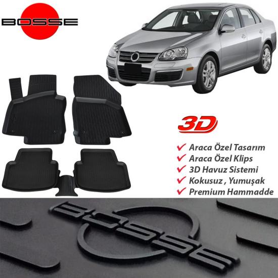 VW Jetta Paspas 3D Havuzlu 2005 2010 BOSSE Paspas
