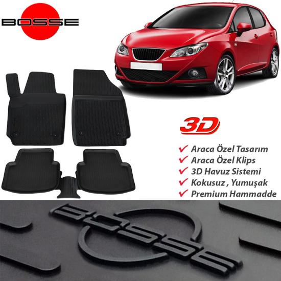 Seat Ibiza Paspas 3D Havuzlu 2009 2016 Arası BOSSE Paspas