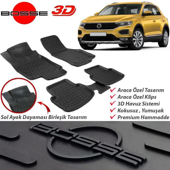 VW T-Roc Paspas 3D Havuzlu 2016 2023 BOSSE Paspas