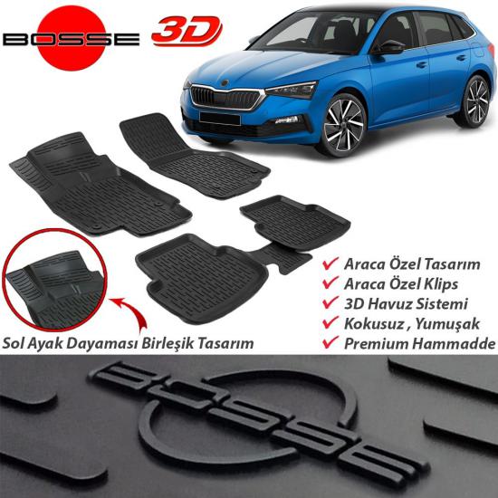 Skoda Scala Paspas 3D Havuzlu 2020 2023 BOSSE Paspas